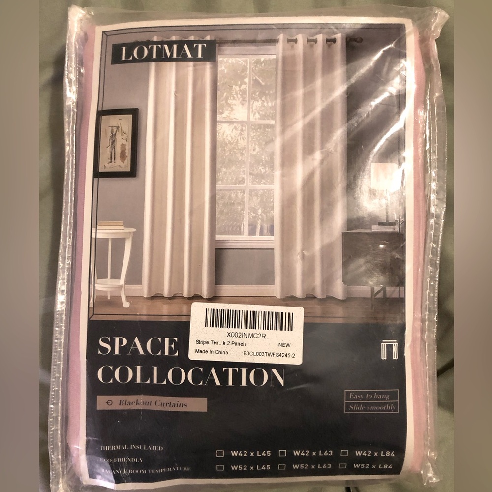 Lotmat Space Collocation Blackout Curtains W42xL45